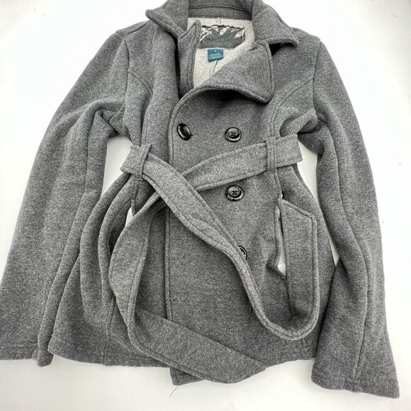 Sebby Gray Peacoat With Belt Size Small - Picture 1 of 3